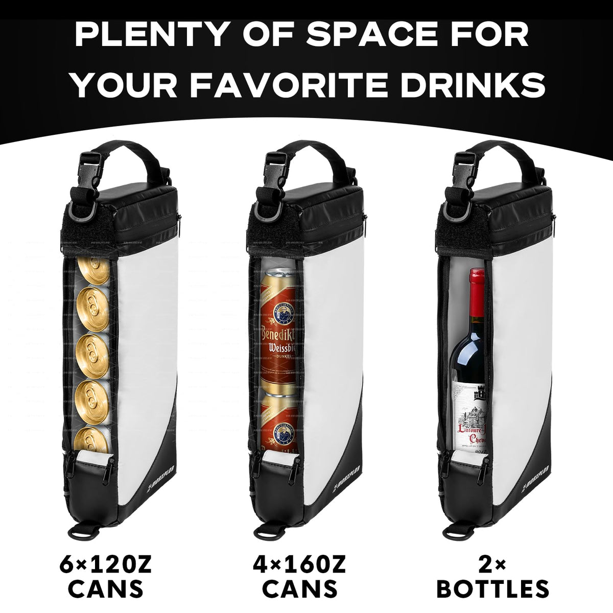MORXPLOR cooler bag attaches to golf cart for fast mid-round drinks.