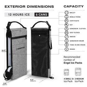 MORXPLOR Golf Cooler Bag durable fabric and zippers for long-lasting rounds.