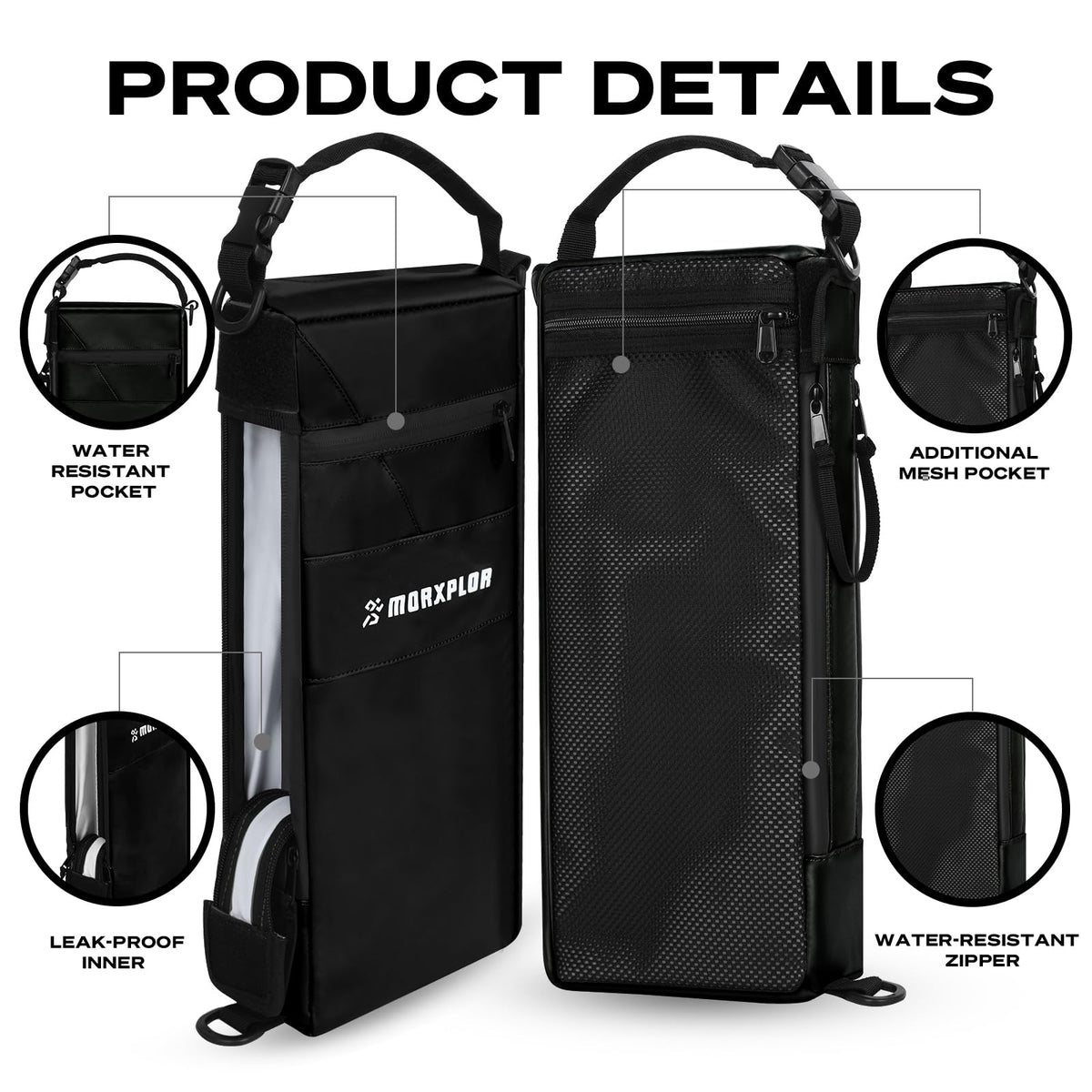 MORXPLOR Golf Cooler Bag in cart shows easy access between holes