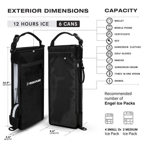 MORXPLOR Golf Cooler Bag inside a golf bag demonstrates portable cooling on the course