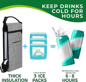 MORXPLOR Golf Cooler Bag inside compartment keeps drinks organized during rounds.
