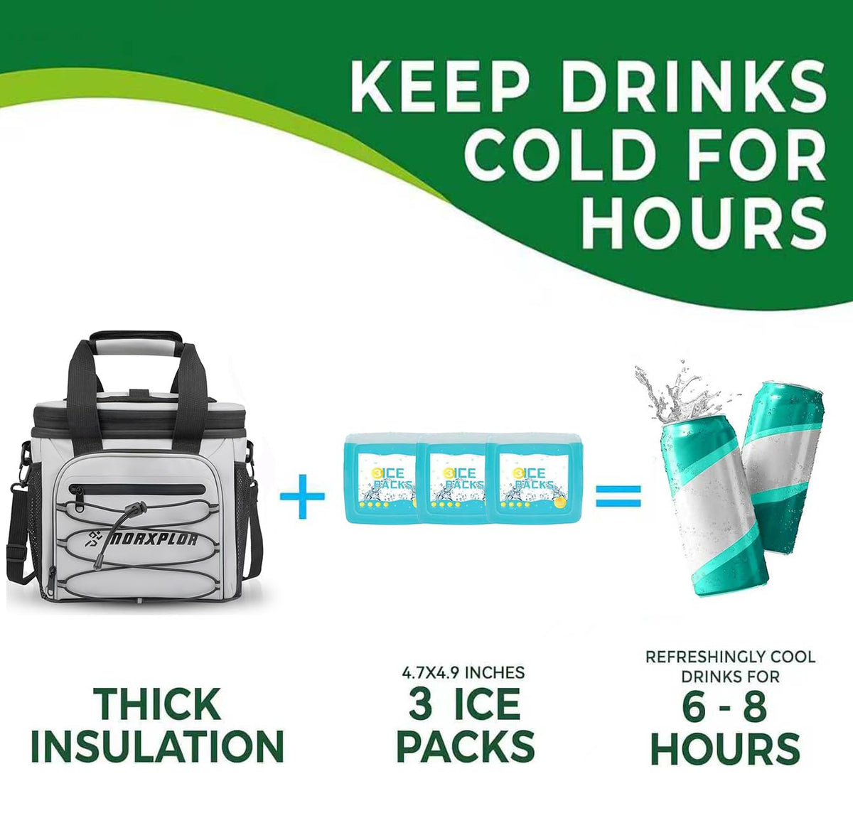MORXPLOR 10L insulated cooler keeps beverages cold during a round