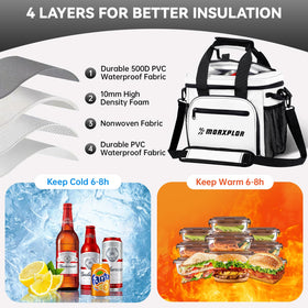 MORXPLOR cooler with multi-pocket design for towels keys and more