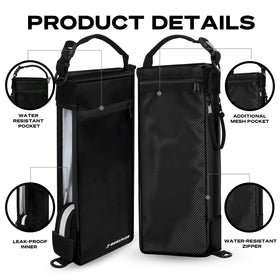 MORXPLOR soft cooler bag in a golf bag demonstrates slim design.