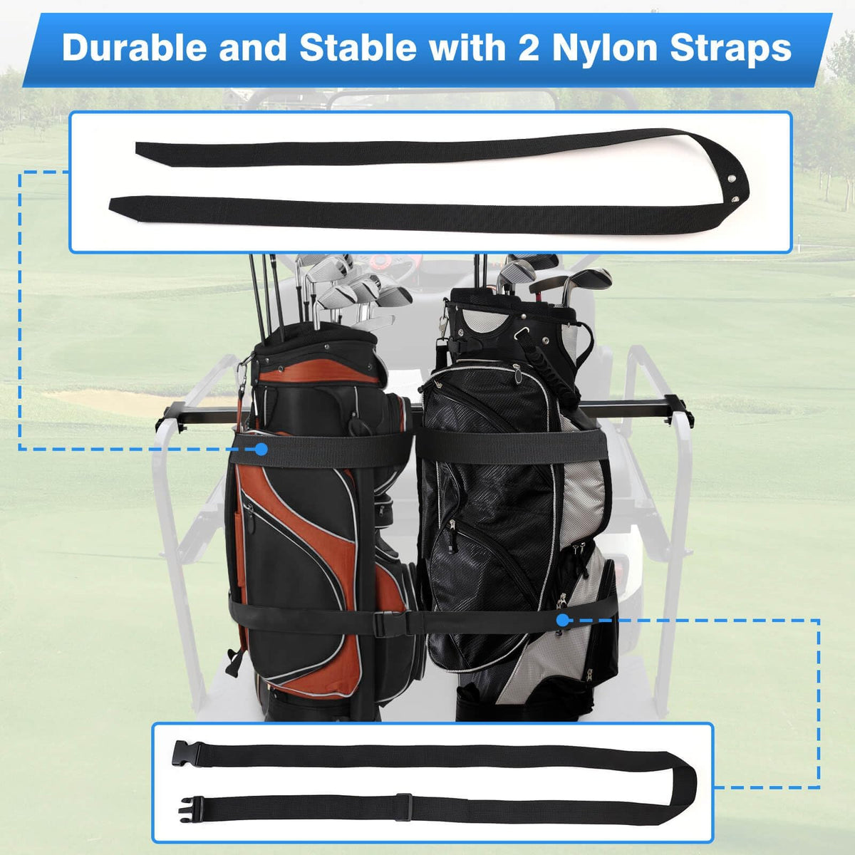 MOSNAI 1-inch square tube compatibility bracket for common carts