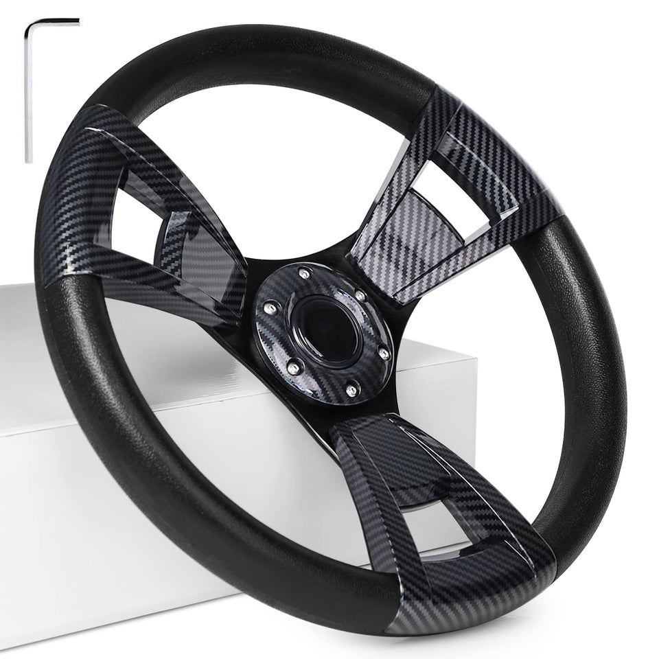 MOSNAI 13.7-inch golf cart steering wheel offering balanced control.