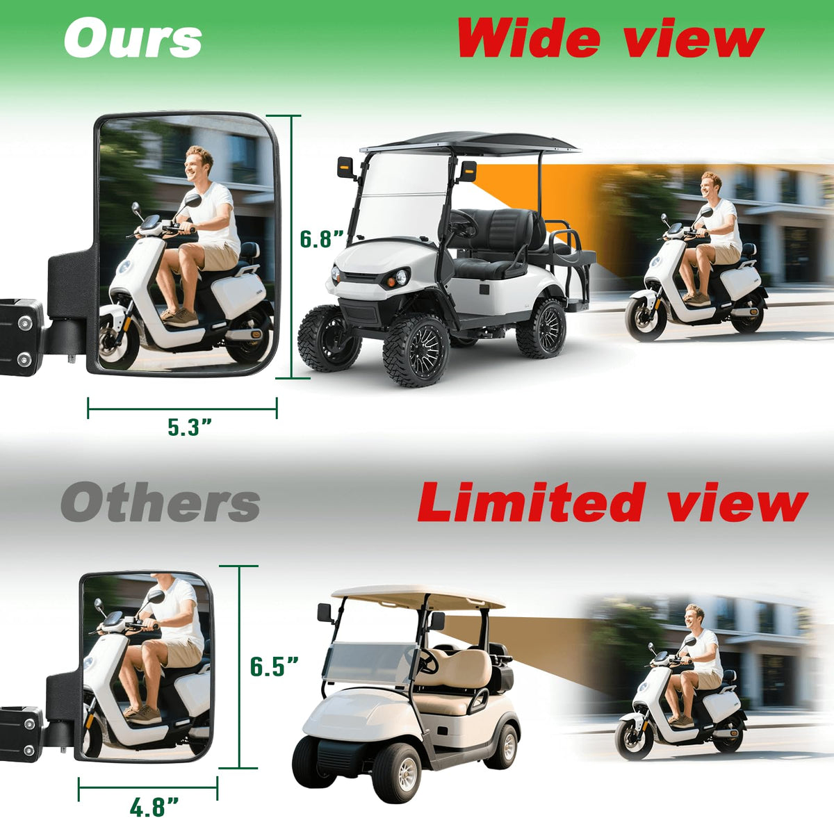 MOSNAI 180-degree adjustable folding mirror allows precise angles.