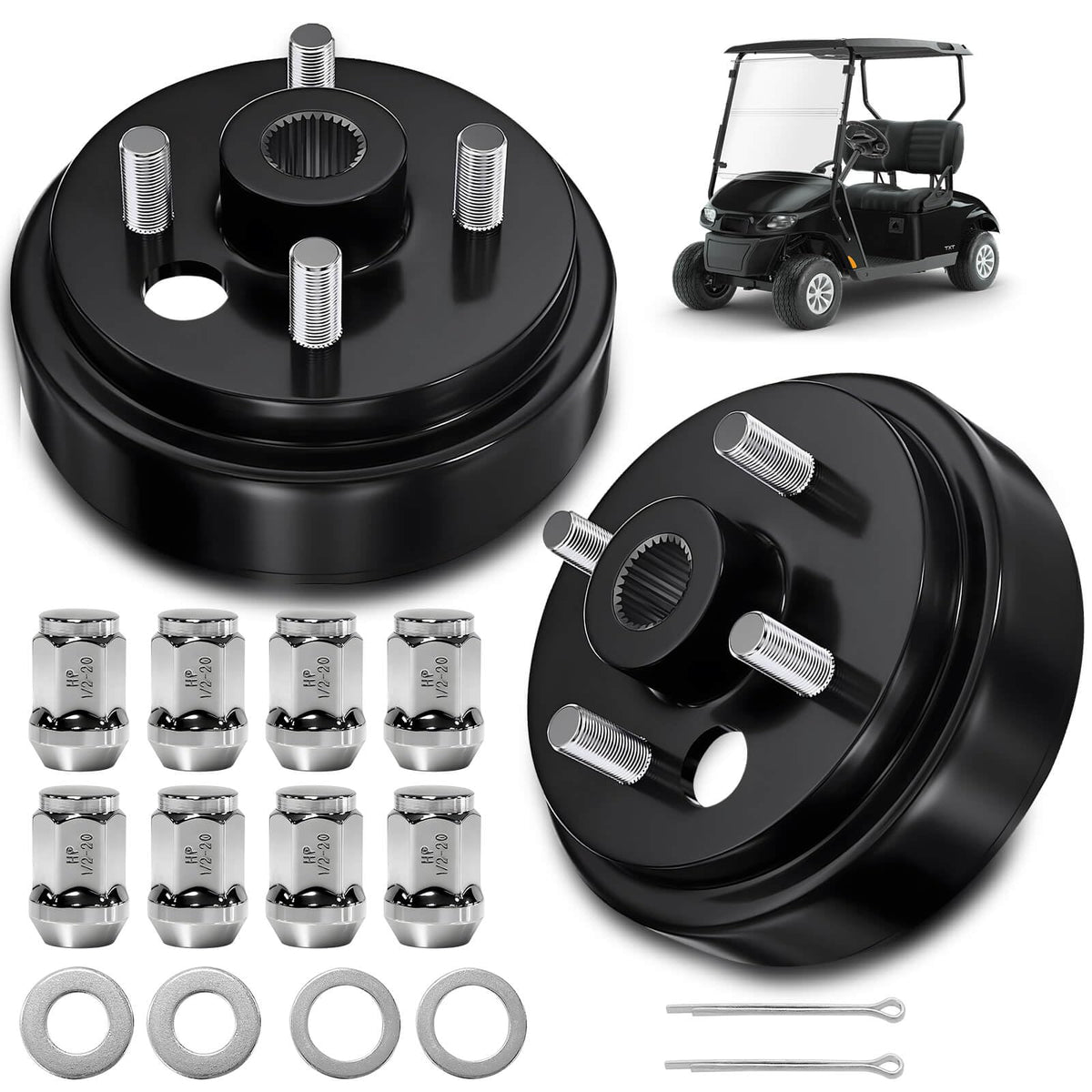 MOSNAI 1-inch hole 30-teeth spline hub drum for EZGO carts
