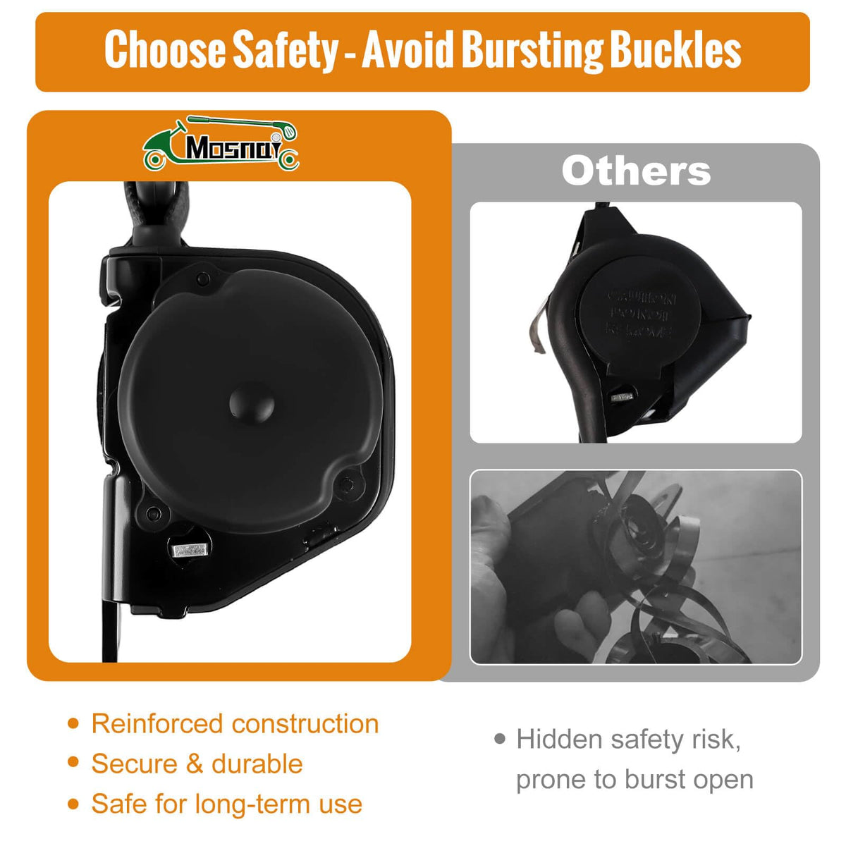 MOSNAI 61-inch belt fully extended for larger seating scenarios.