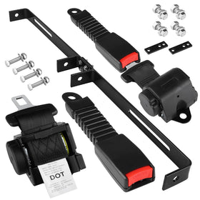 MOSNAI 61-inch seat belt kit front view with retractable design for easy use.