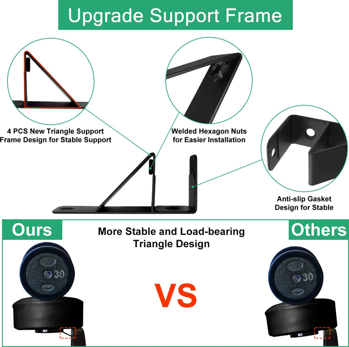 MOSNAI armrest offers easy installation with no drilling required.