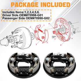 MOSNAI brake backing plate cover for protective housing.