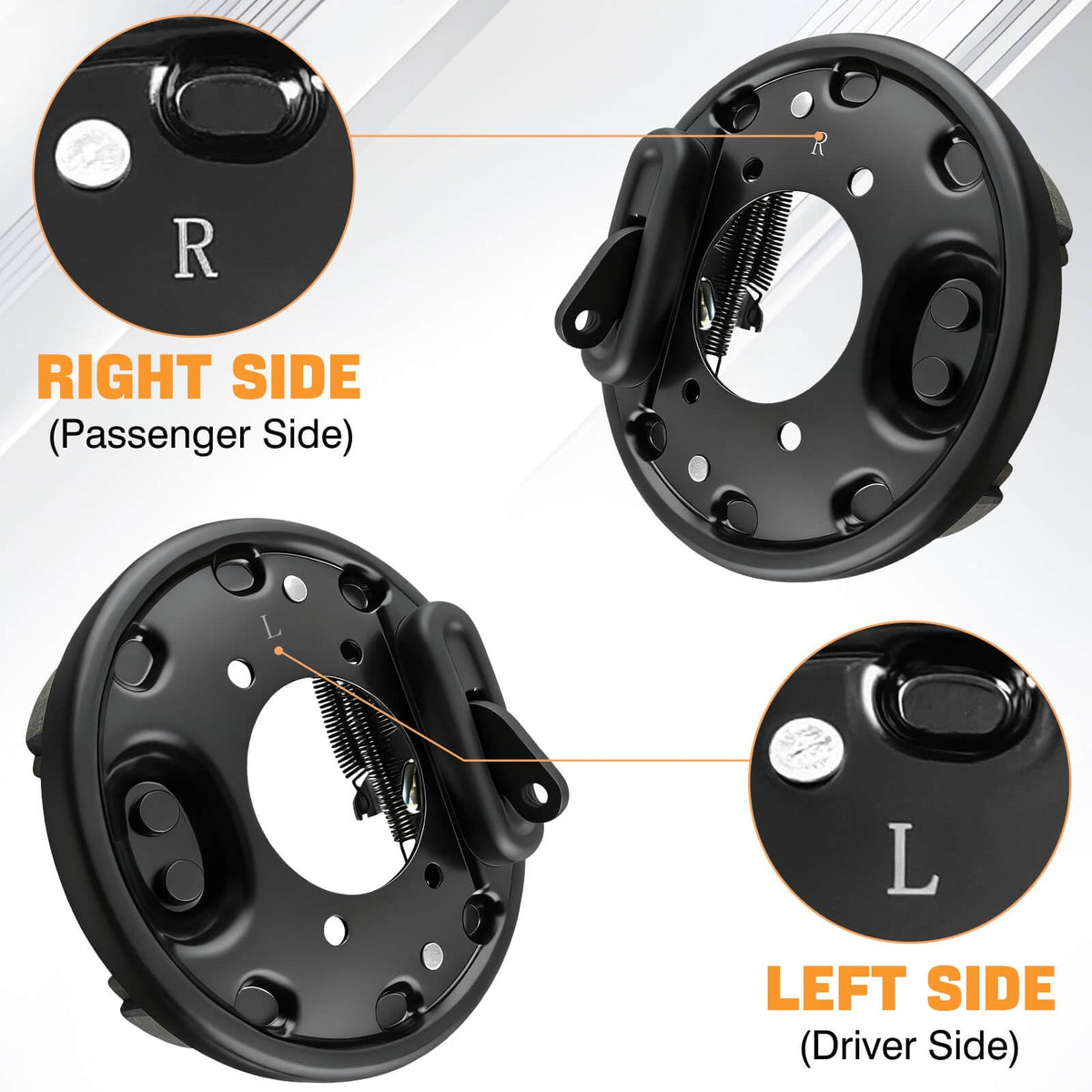 MOSNAI brake pads 70794-G01 with retainers for easy replacement.