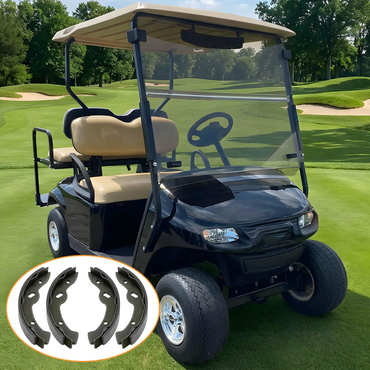 MOSNAI brake shoe materials designed for long wear on carts.