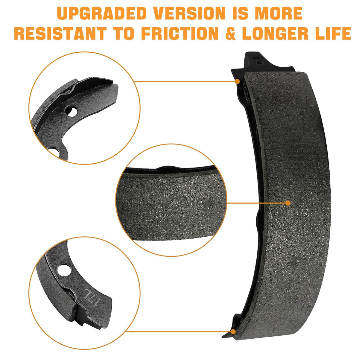 MOSNAI brake shoes replacement for Club Car DS, OEM part numbers included.