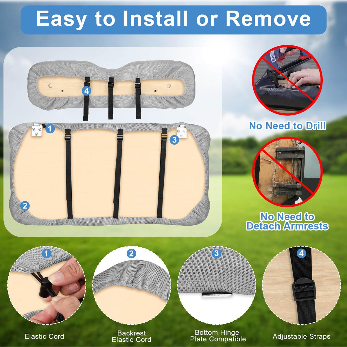 MOSNAI breathable sandwich mesh fabric stays cool in heat.