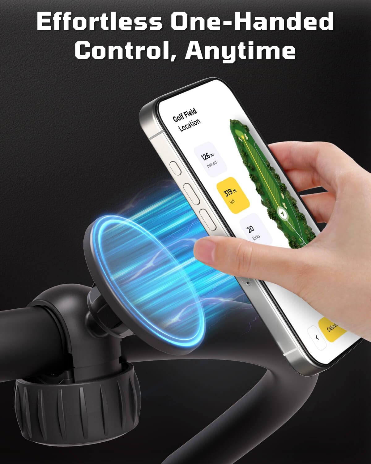 MOSNAI cart phone holder compatible with most push carts for versatile use