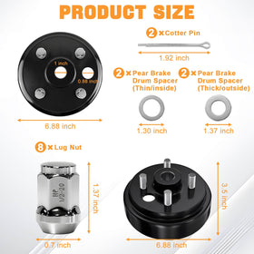 MOSNAI guide image reminding to verify hub size before purchase