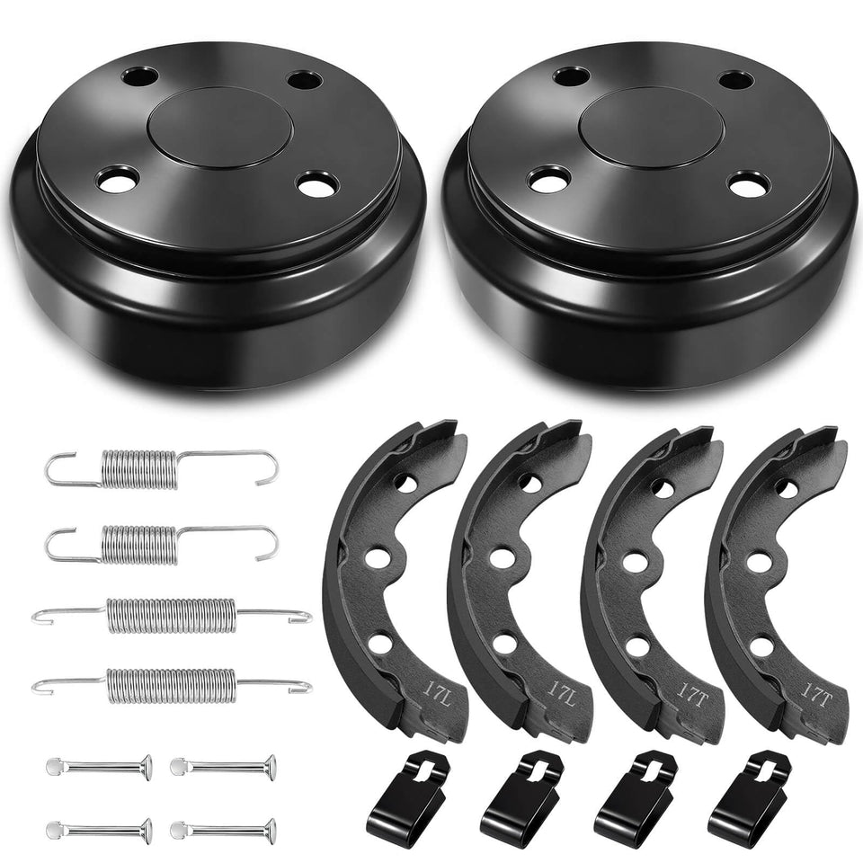 MOSNAI Club Car brake drum kit — front view showing robust construction for DS and Precedent.