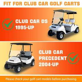 MOSNAI Club Car brake shoes kit — close-up highlighting short and long shoes for balanced braking.