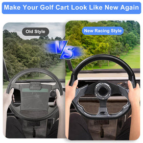 MOSNAI Club Car DS Precedent tempo d-shape steering wheel for easier entry.