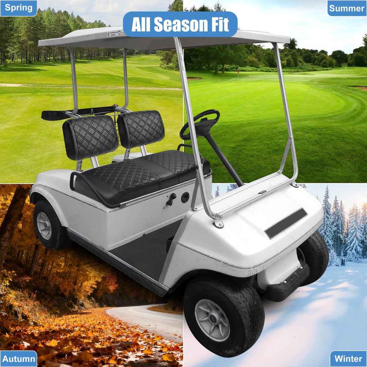 MOSNAI UV-resistant front seat cover for durable golf cart interiors