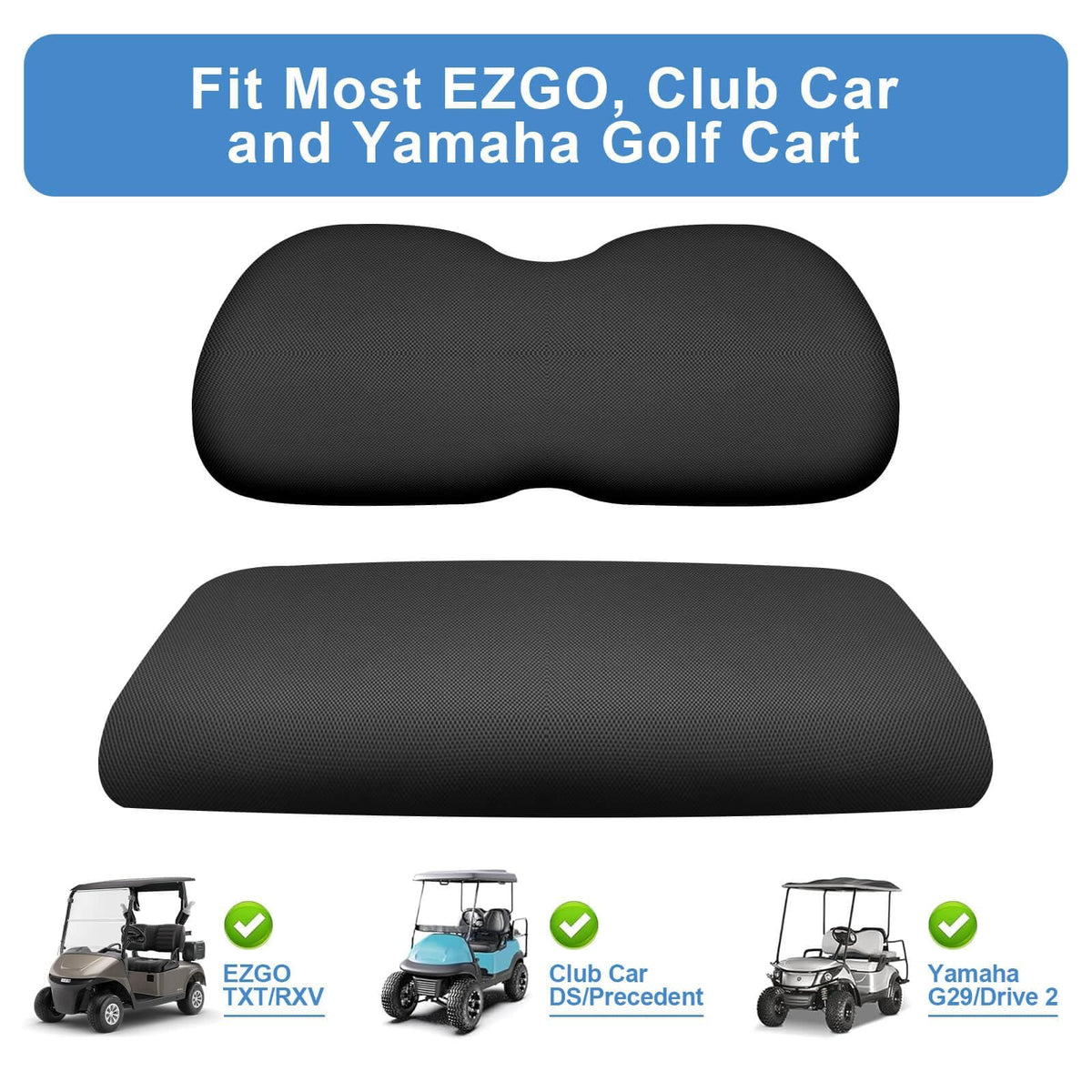 MOSNAI Club Car DS front seat cover blends durable mesh with easy cleaning