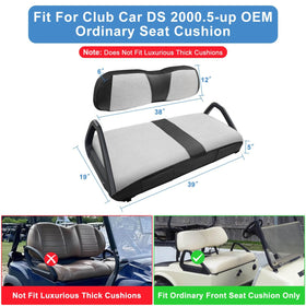 MOSNAI Club Car DS seat cover with mesh pockets adds convenient storage.