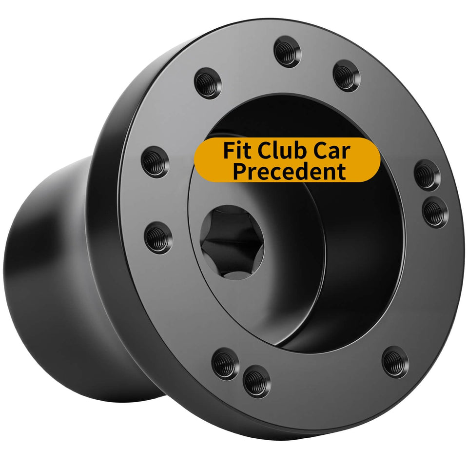 MOSNAI Club Car steering wheel adapter hub on a cart for smoother steering and durability