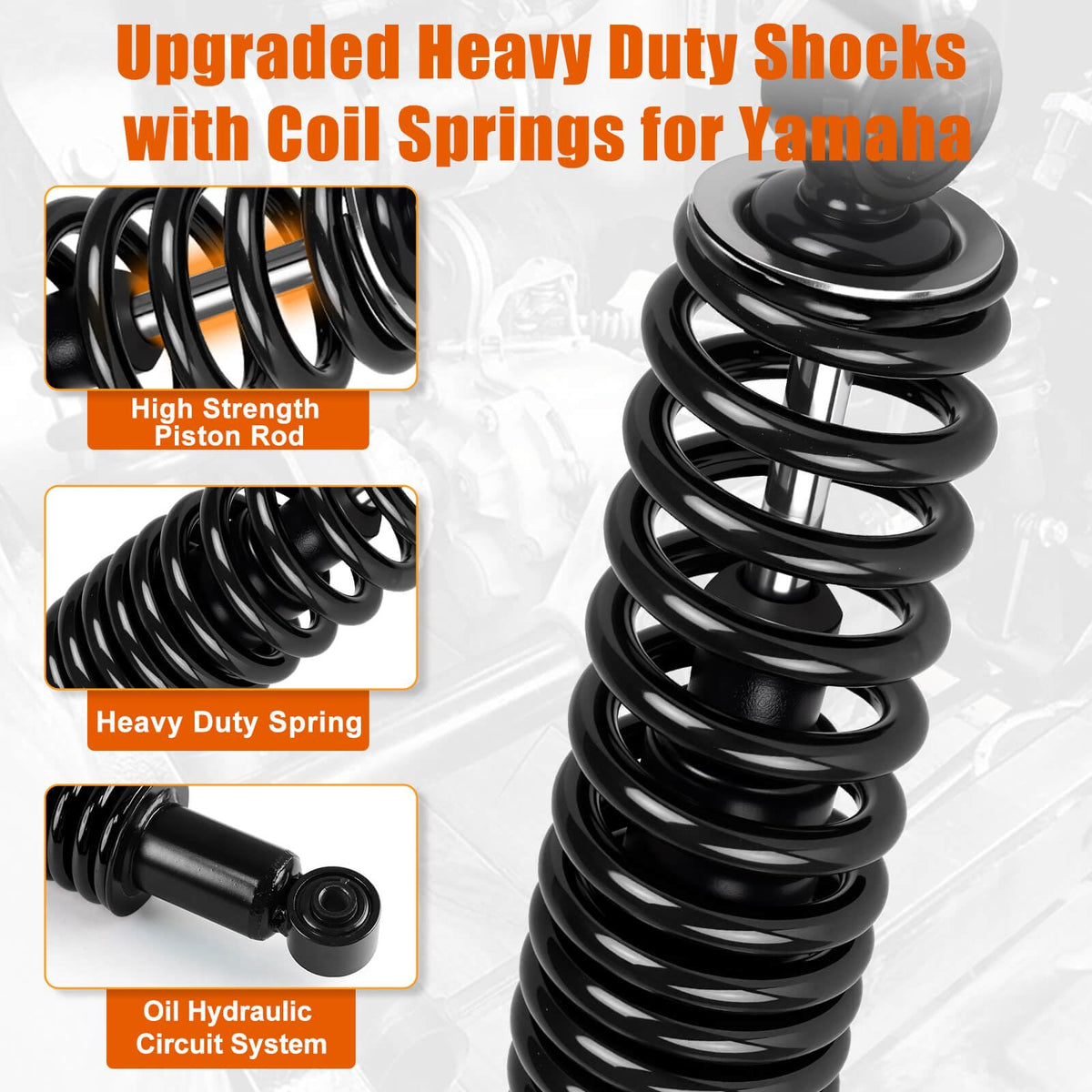 MOSNAI coil spring detail highlighting corrosion-resistant chrome plating.