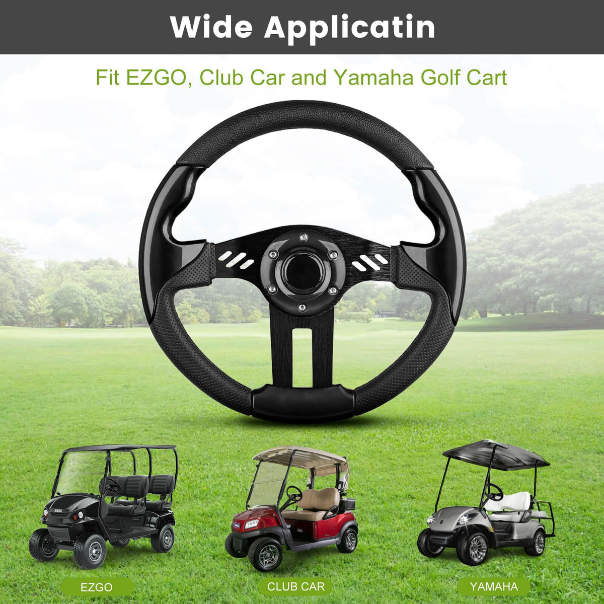 MOSNAI compatible with EZGO, Club Car and Yamaha vehicles for broad applicability.