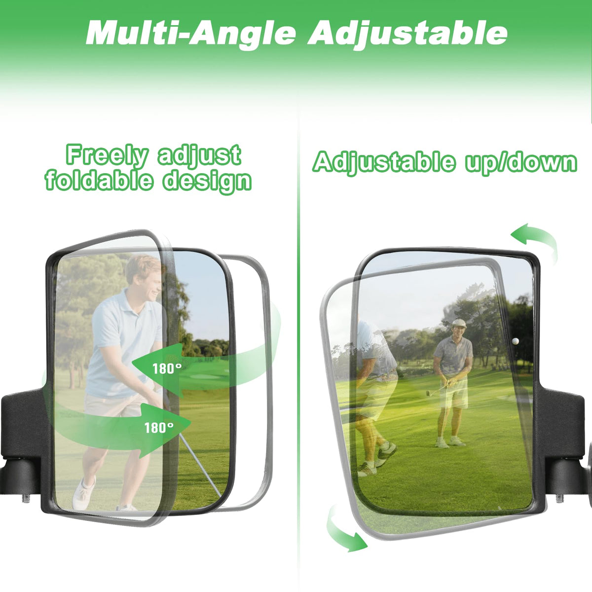 MOSNAI compatible with EZGO Club Car Yamaha carts with folding windshields.