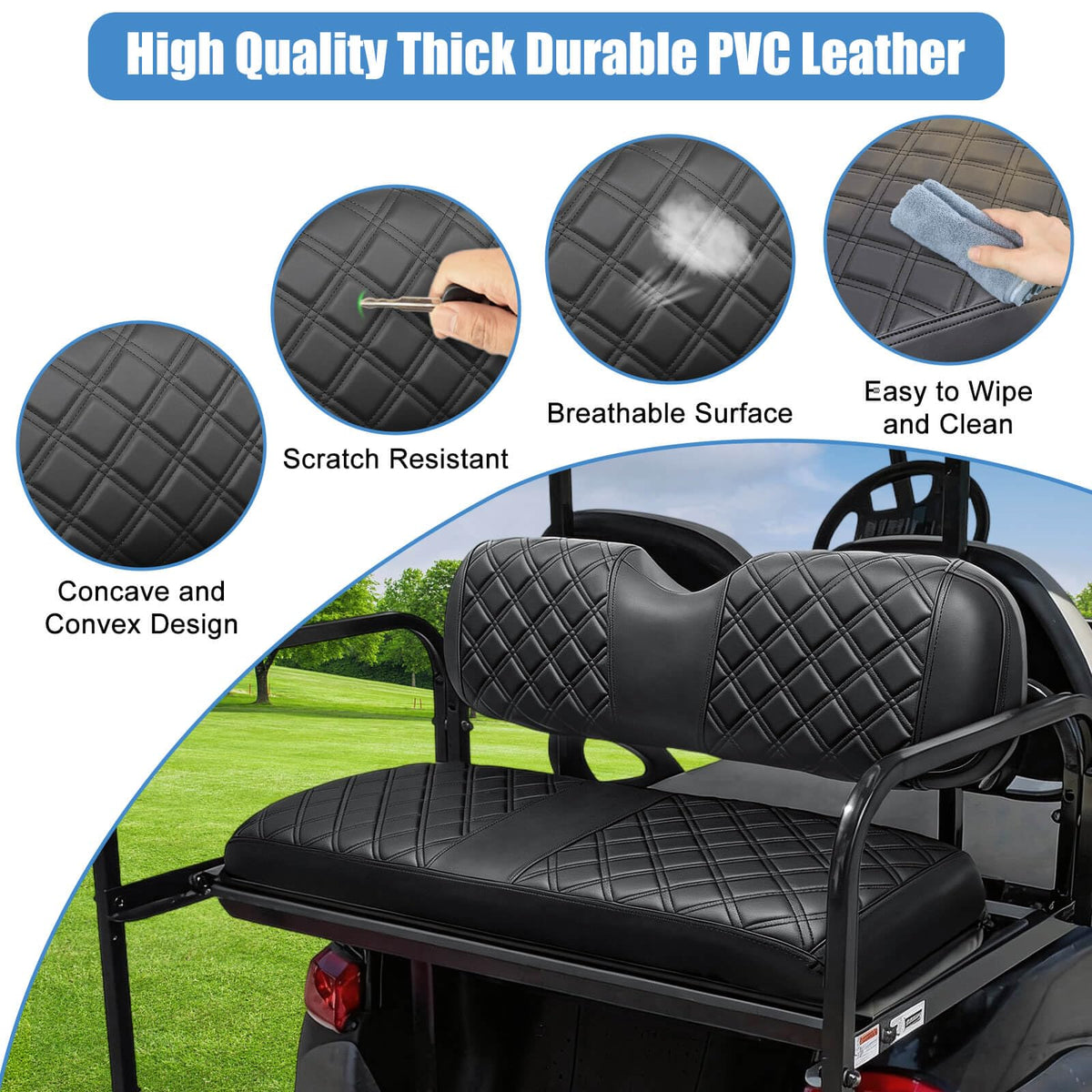 MOSNAI concave-convex design rear seat cover adding stylish depth