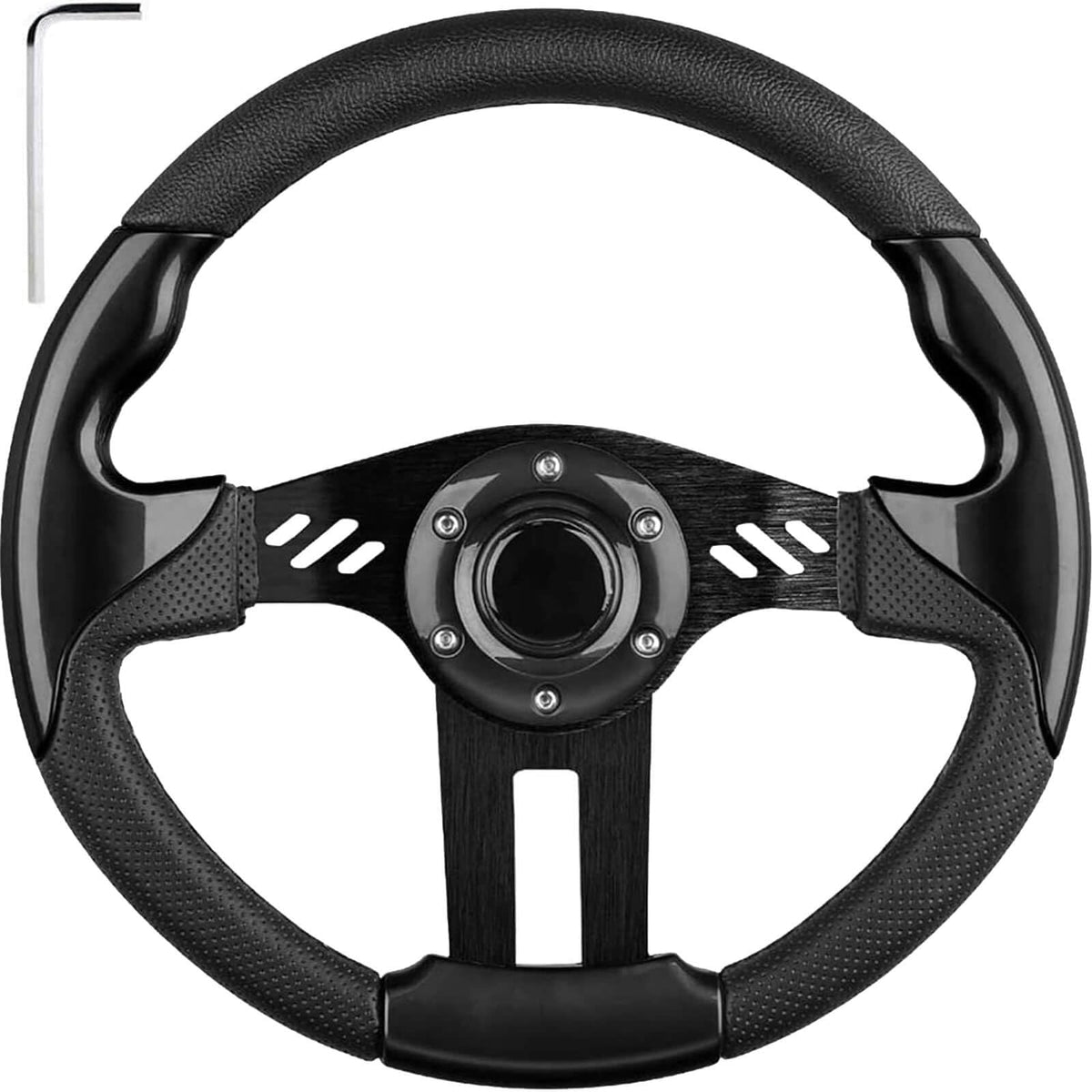 MOSNAI cool racing-style steering wheel offers improved grip and style.