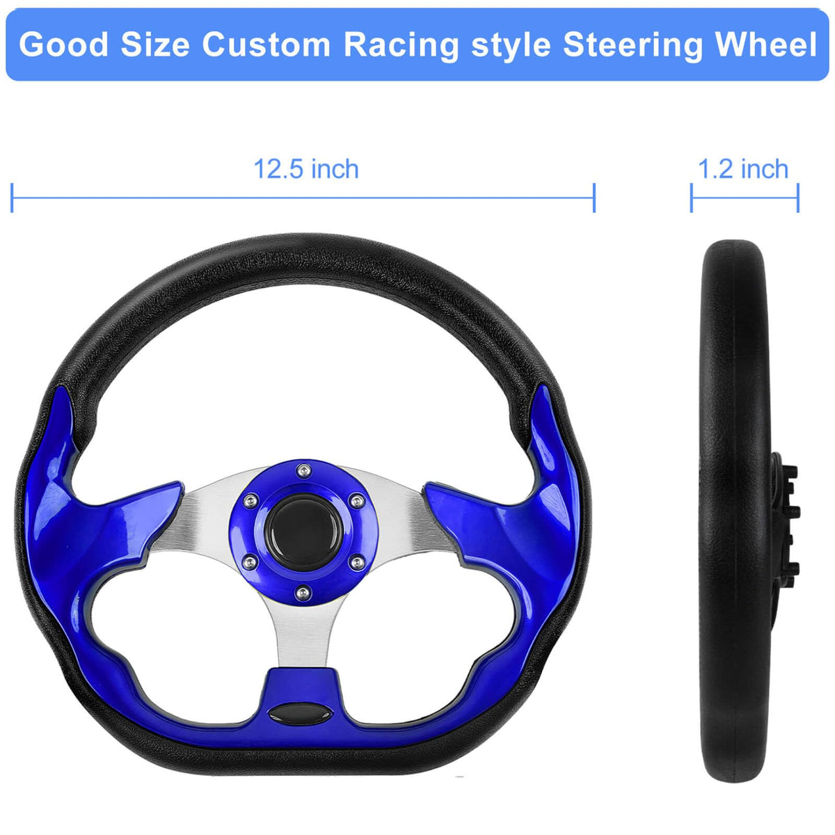 MOSNAI D-shape design steering wheel offers more room for easy entry.