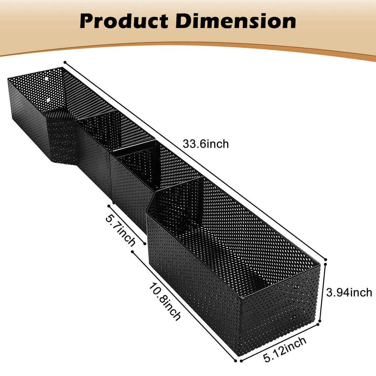 MOSNAI dash organizer with partitions helps categorize golf accessories.