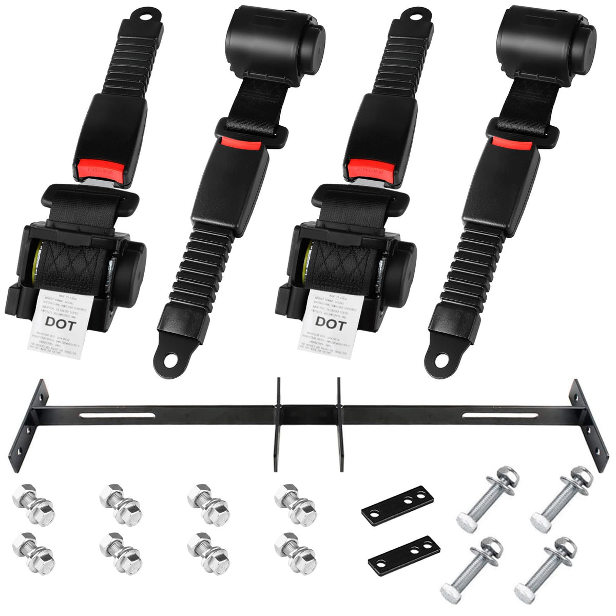 MOSNAI DOT golf cart seat belt with 61-inch length for secure passenger rides