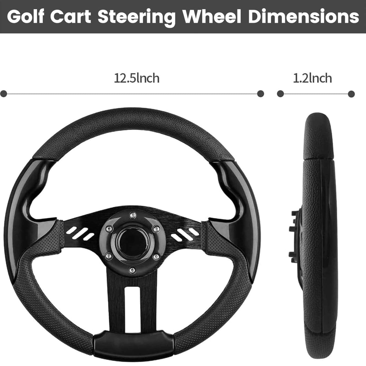 MOSNAI easy installation steering wheel simplifies upgrades on golf carts.