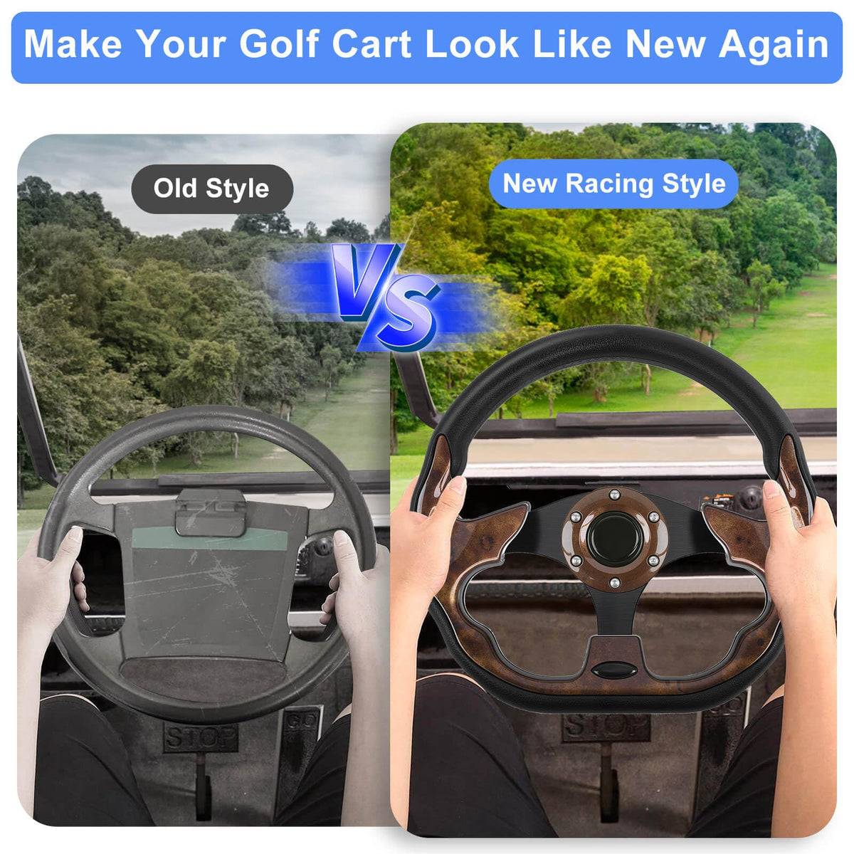 MOSNAI ergonomic-grip steering wheel offers comfortable hand feel on long drives.