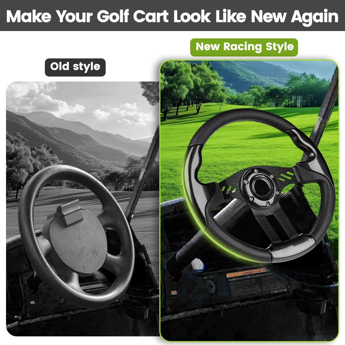 MOSNAI ergonomic hand feel steering wheel provides comfortable control during drives.
