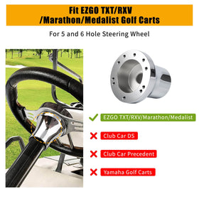 MOSNAI aluminum adapter with anti-corrosion finish for EZGO carts.