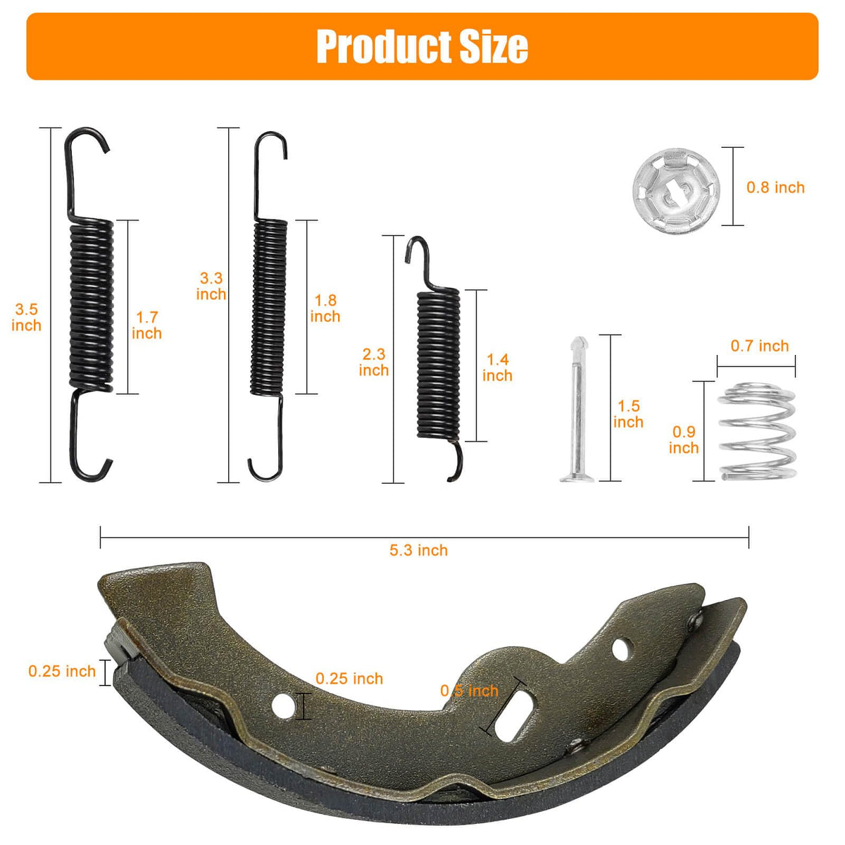 MOSNAI EZGO brake shoes installation step image illustrating easy replacement process