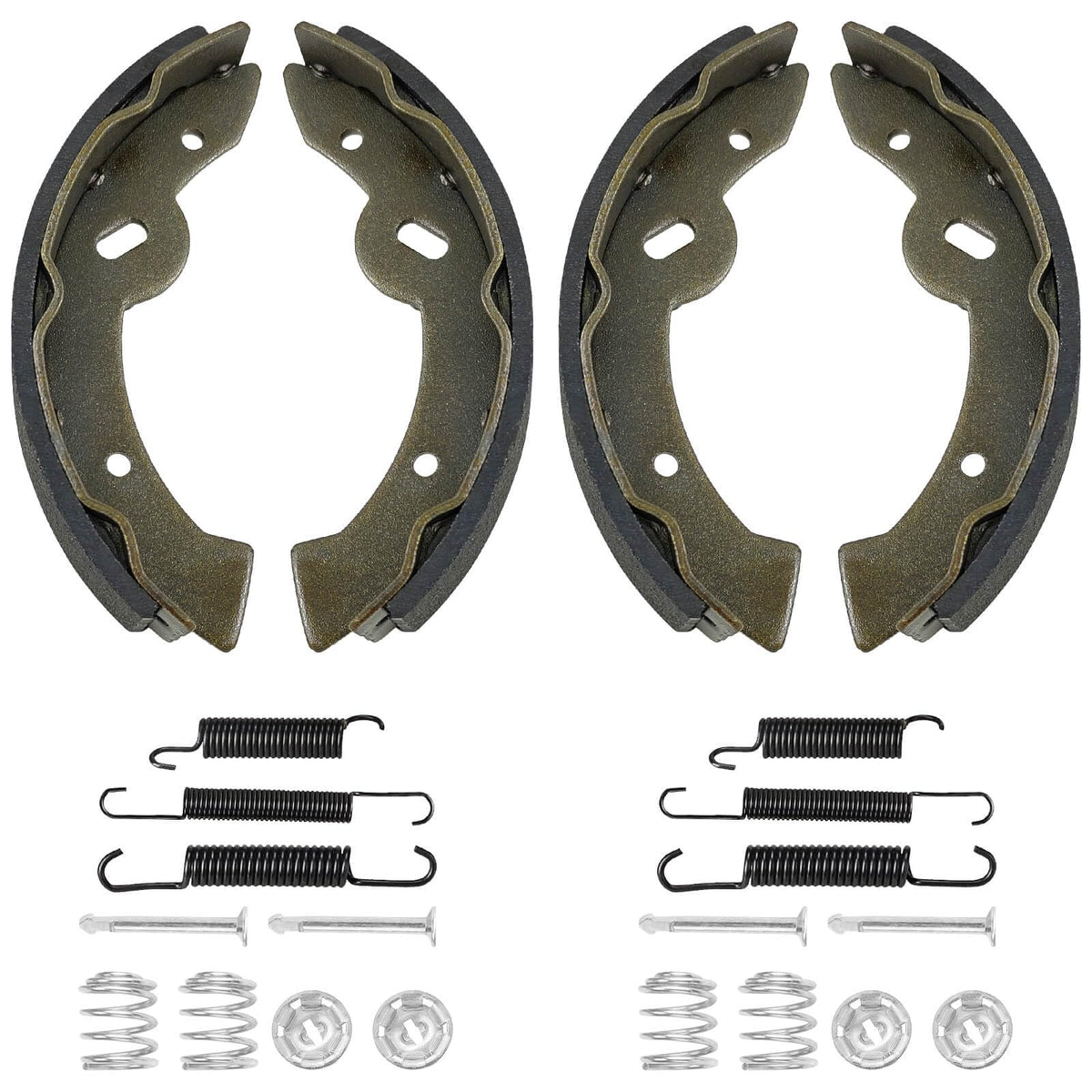 MOSNAI EZGO brake shoes kit front view for TXT and Medalist carts, reliable braking