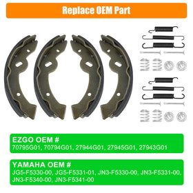 MOSNAI EZGO brake shoes spring hardware close up highlighting durable components