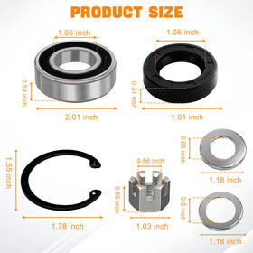Castle nuts and washers included in MOSNAI kit for secure installation