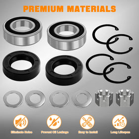 Exploded view of MOSNAI kit contents bearing seals snap rings for easy install
