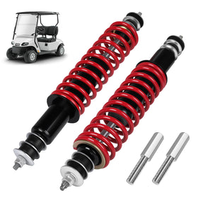 MOSNAI EZGO front shock absorber for TXT improves ride smoothness on rough terrain.