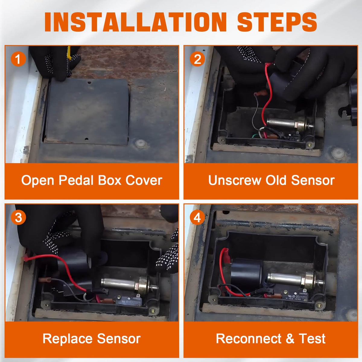 MOSNAI EZGO throttle sensor close-up; designed for seamless wiring harness integration.