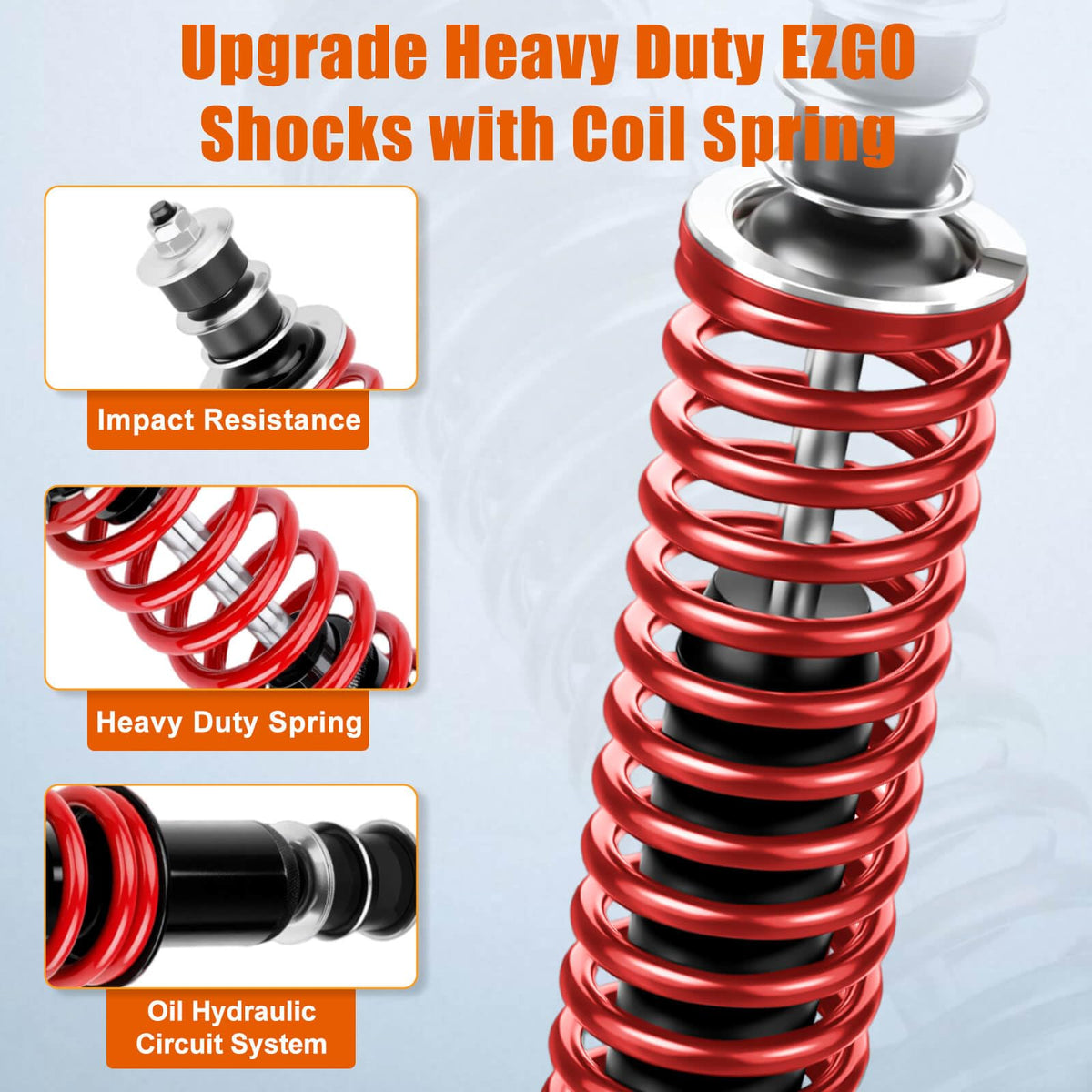 MOSNAI EZGO rear shock absorber enhances stability when carrying loads.