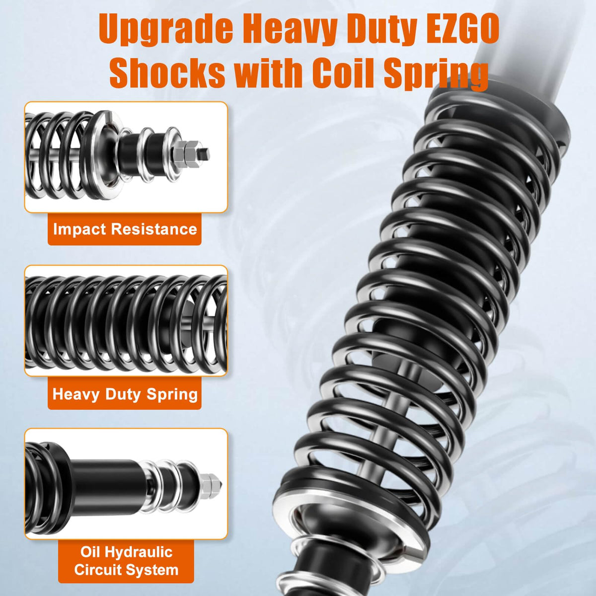 MOSNAI EZGO rear shocks for 1994+ carts with stable damping